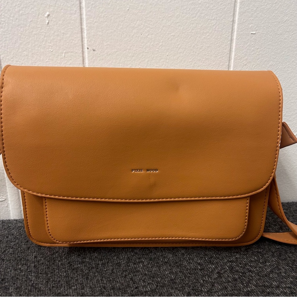 Pixie Mood Brown Leather Crossbody Bag Magnetic C… - image 2